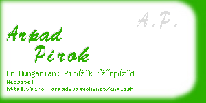 arpad pirok business card